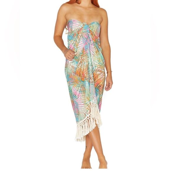 Hurley Floral Fringe Cover Up - Picture 1 of 7
